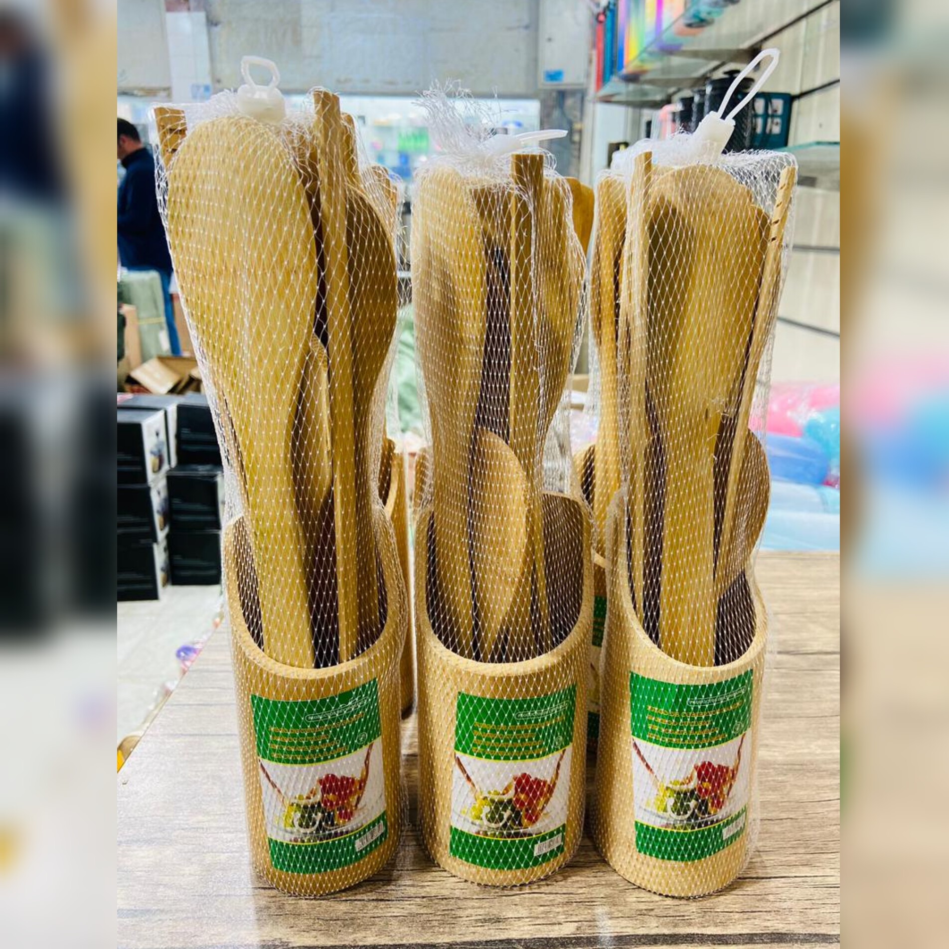 ست کفگیر ملاقه چوبی
