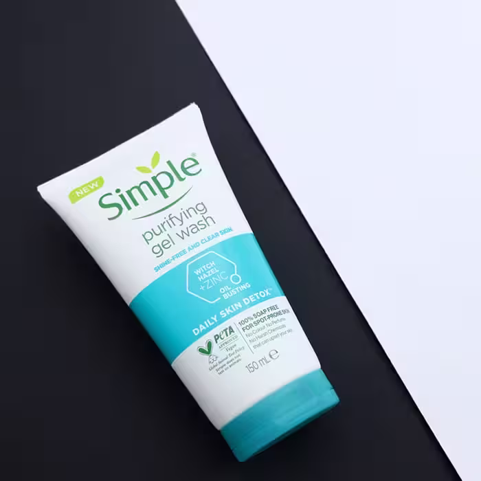 ژل شستشو صورت سیمپل 150میل Simple purifying gel wash کد 91263