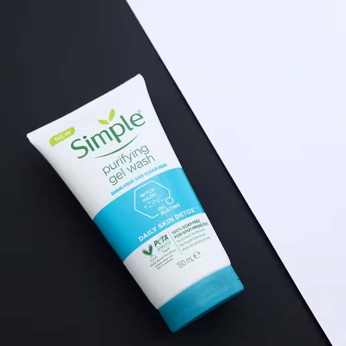 ژل شستشو صورت سیمپل 150میل Simple purifying gel wash کد 91263