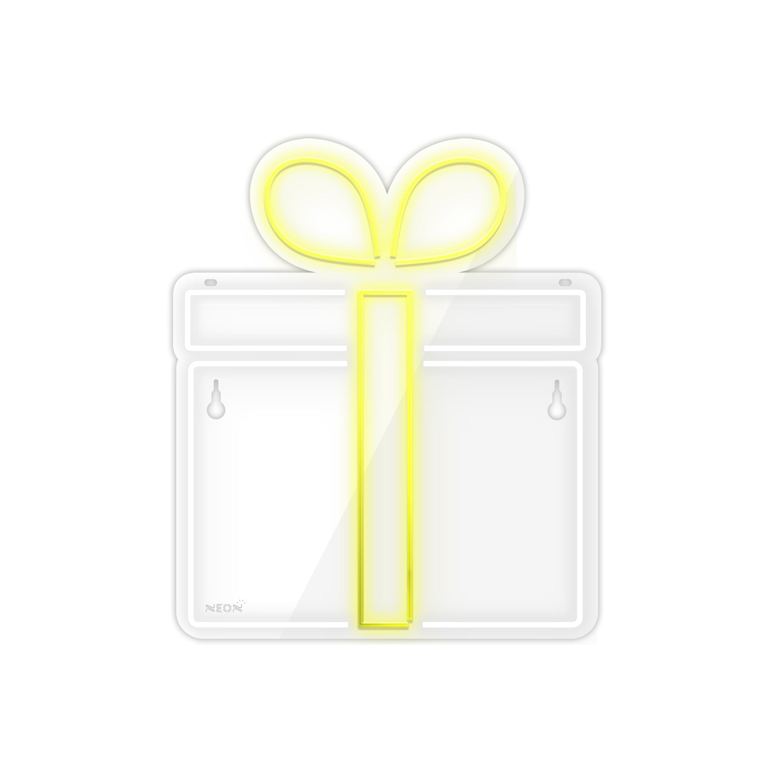 چراغ دیواری نئون دیزاین طرح Gift-Box_YL