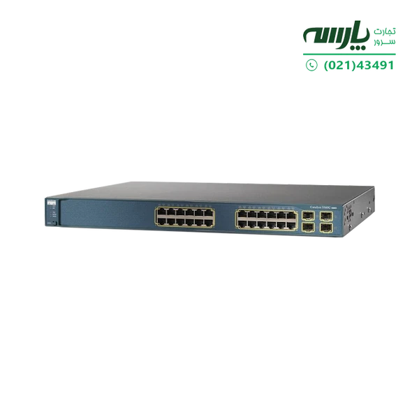 سوئیچ شبکه سیسکو 24 پورت WS-C3560G-24TS-E