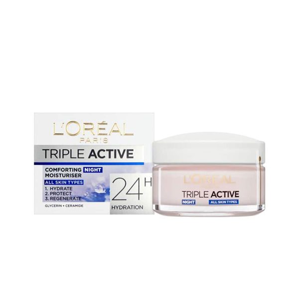کرم شب لورال آبرسان مناسب انواع پوست تریپل اکتیو Loreal
