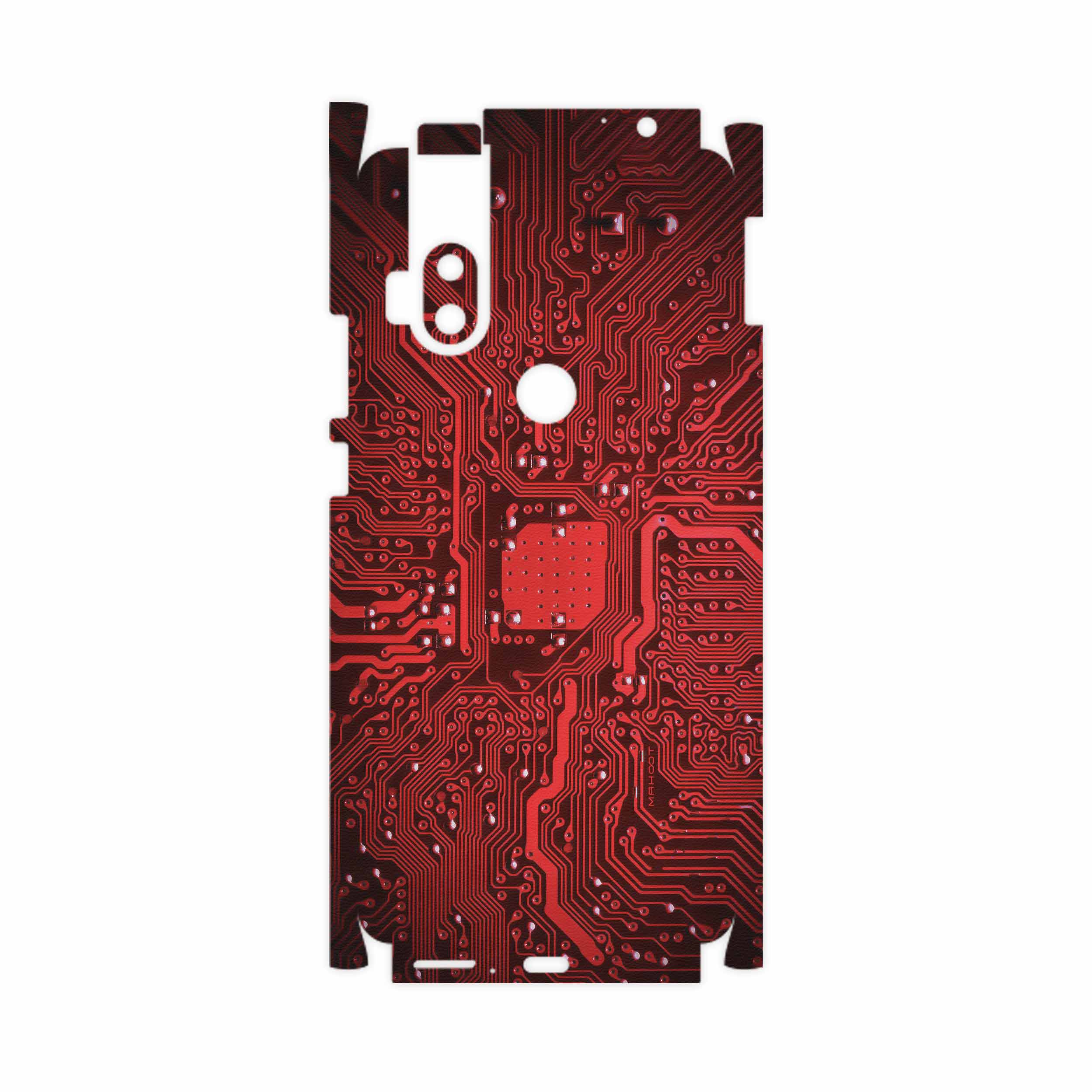 برچسب پوششی ماهوت مدل Red Printed Circuit Board-FullSkin مناسب برای گوشی موبایل موتورولا One Hyper