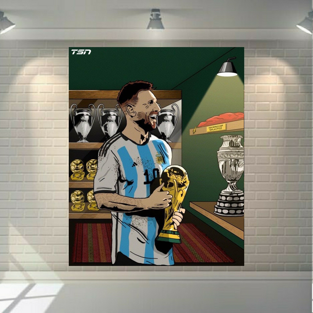 تابلو بوم طرح قهرمانی آرژانتین مدل لیونل مسی کد SDB1513