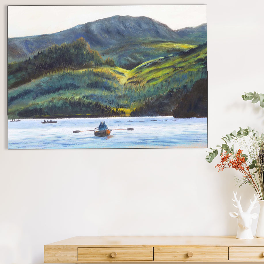 تابلو شاسی گالری طرح قایق و طبیعت استاربوی مدل Amazing 205