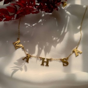 گردنبند حروف جدا لاتین جنس استیل