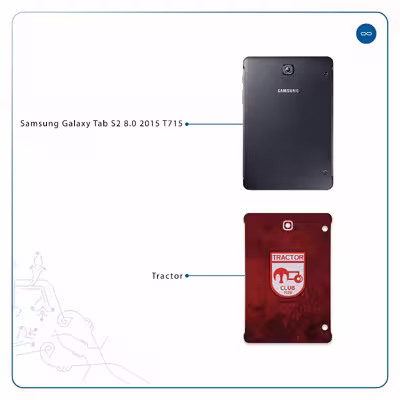 برچسب پوششی ماهوت مدل Tractor مناسب برای تبلت سامسونگ Galaxy Tab S2 8.0 2015 T715