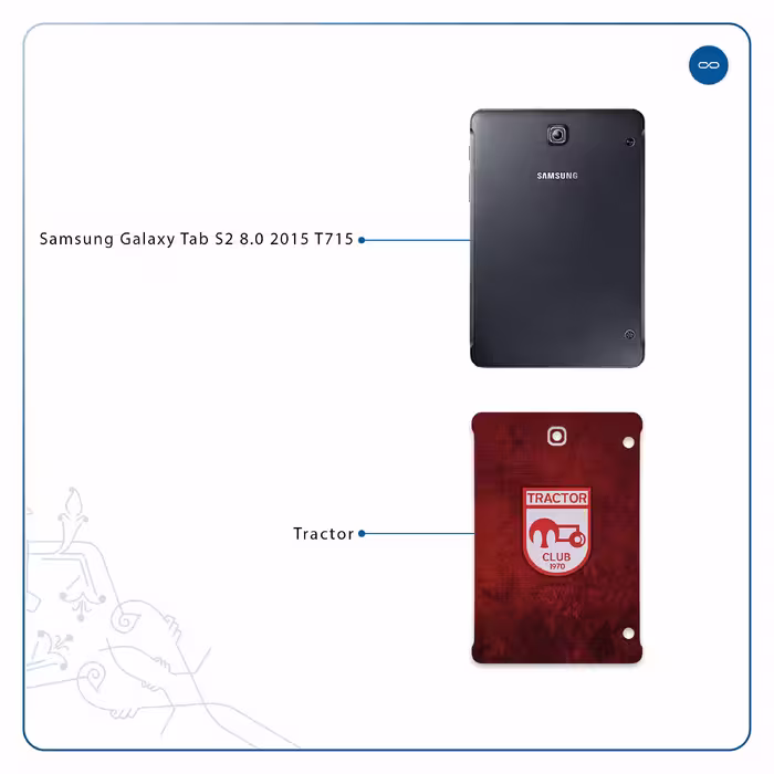 برچسب پوششی ماهوت مدل Tractor مناسب برای تبلت سامسونگ Galaxy Tab S2 8.0 2015 T715