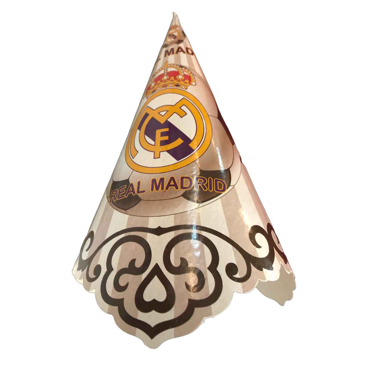 کلاه تولد مسترتم طرح رئال پلاس بسته 10 عددی