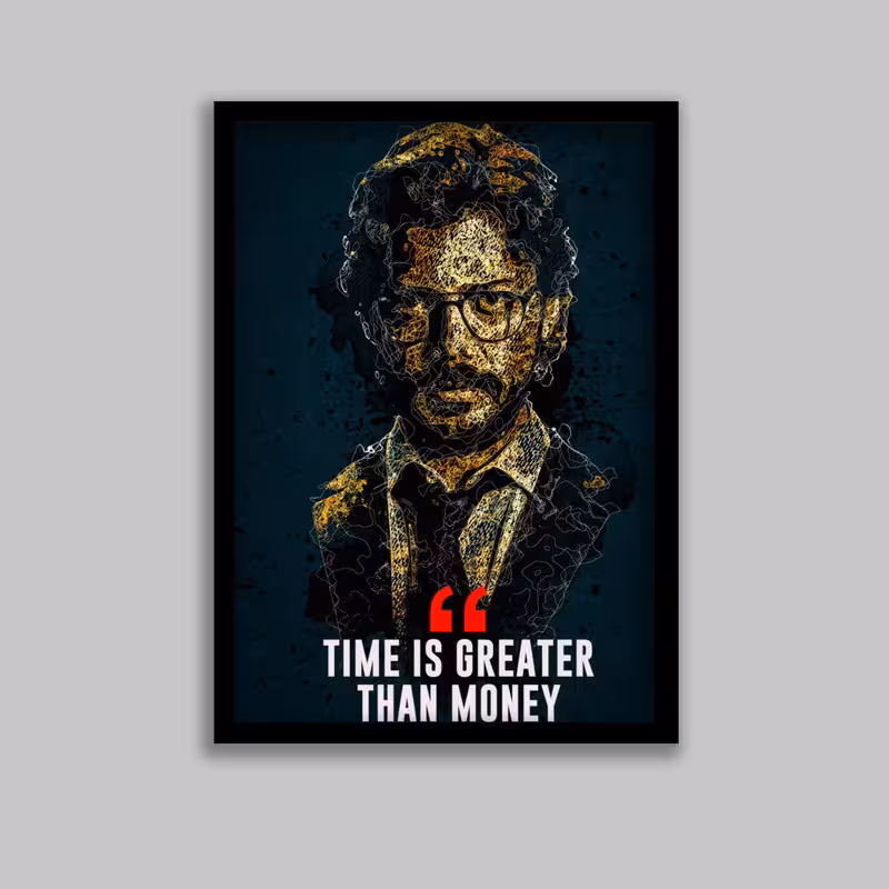 تابلو مدل پروفسور سریال خانه کاغذی Money Heist کد LA-G10642-2 | دنیای قاب