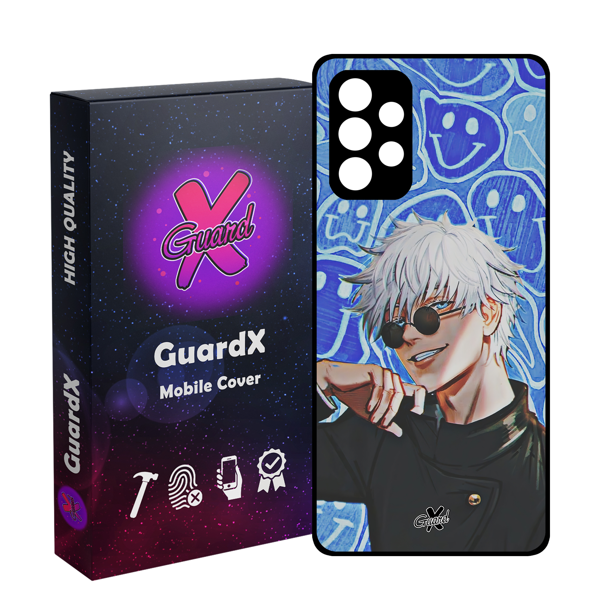 کاور گارد ایکس طرح ساتورو گوجو انیمه مدل Glass10552 مناسب برای گوشی موبایل سامسونگ A32 5G/M32 5G