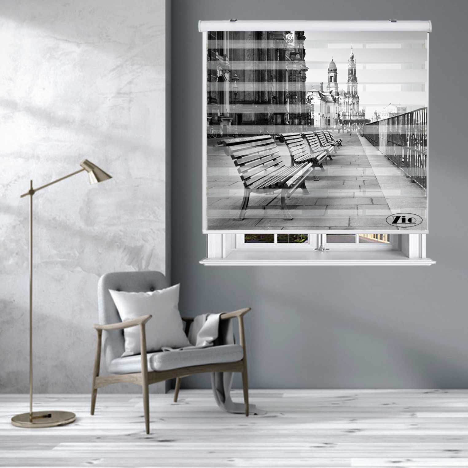 پرده زبرا زیو کد C2031 سایز 150x150 سانتی متر