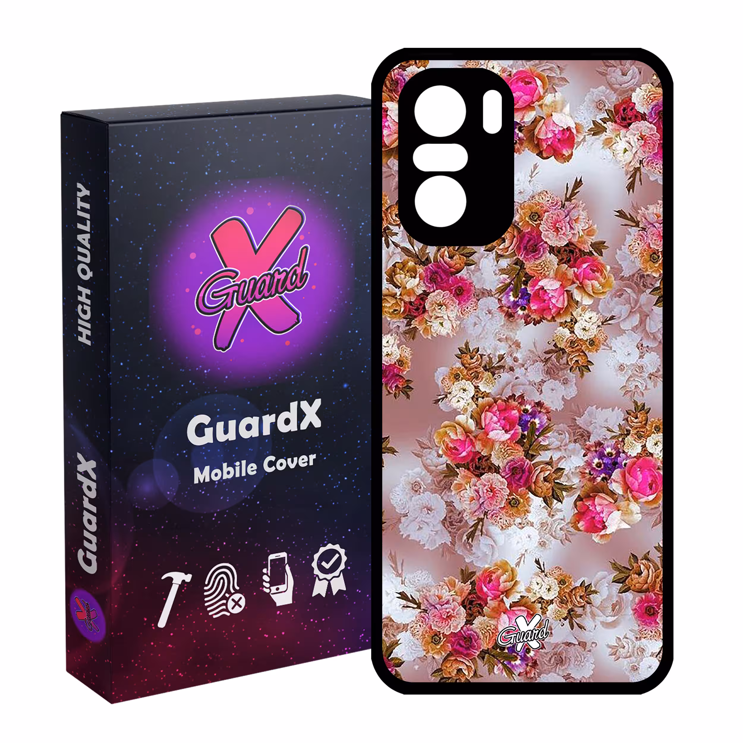 کاور گارد ایکس طرح گل مدل Glass10333 مناسب برای گوشی موبایل شیائومی Poco F3/MI 11X/MI 11X Pro/Redmi K40/K40 Pro
