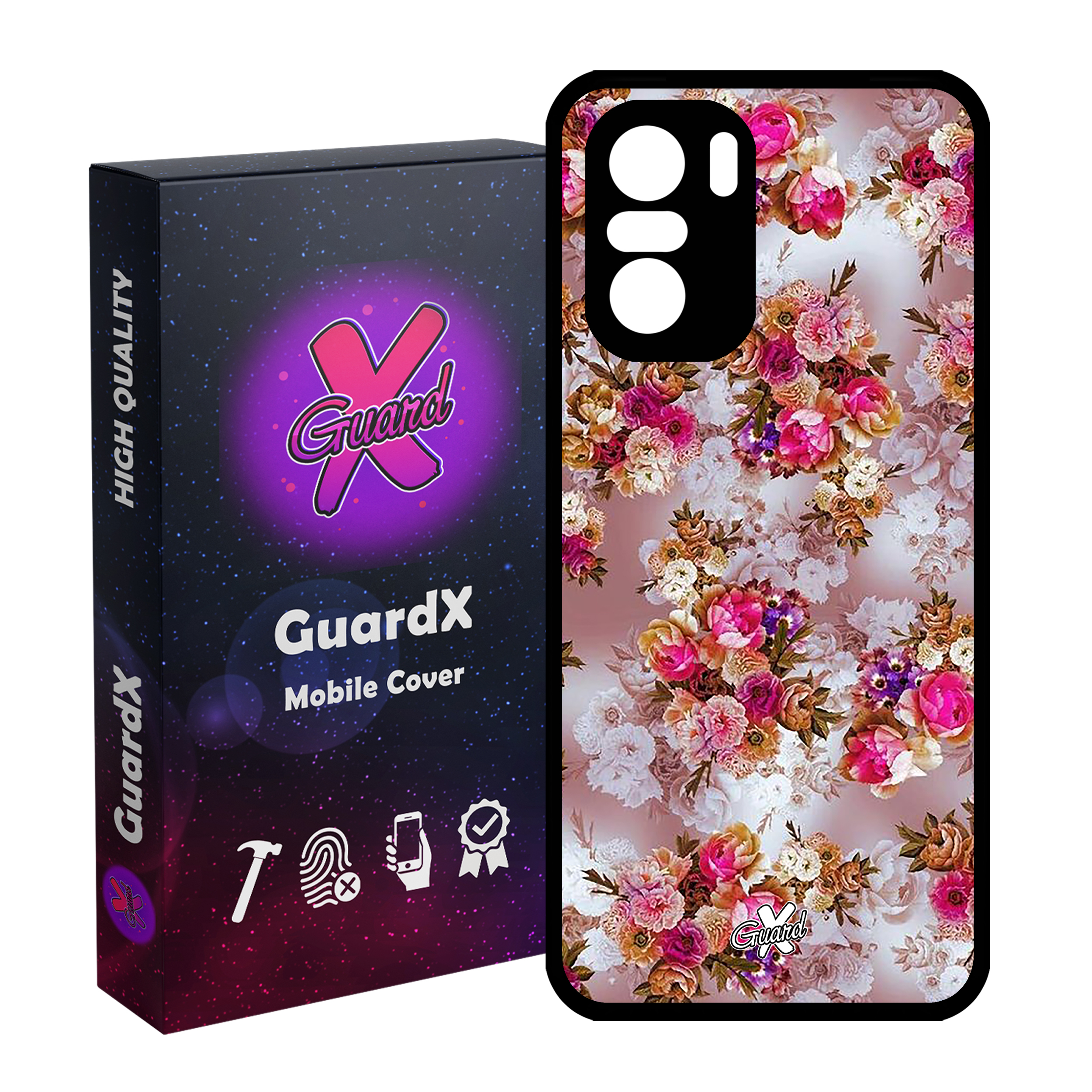 کاور گارد ایکس طرح گل مدل Glass10333 مناسب برای گوشی موبایل شیائومی Poco F3/MI 11X/MI 11X Pro/Redmi K40/K40 Pro