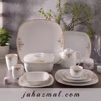 سرویس چینی زرین طرح مونت کارلو طلایی 98 پارچه