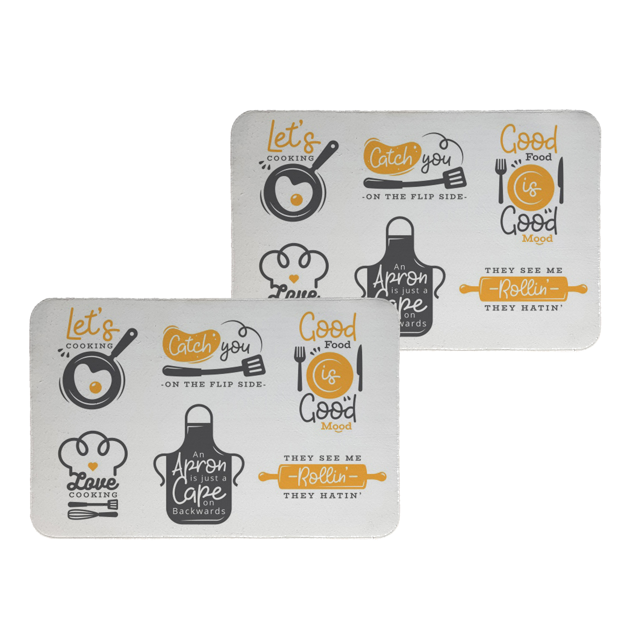 زیربشقابی طرح آشپزخانه کد 8087 بسته 2 عددی