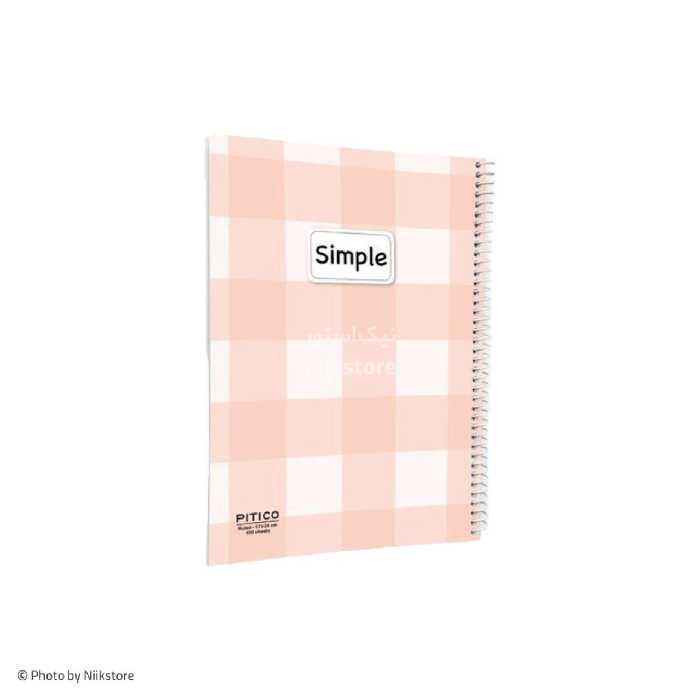 دفتر خط دار مشکی 100 برگ پیتیکو کد 879