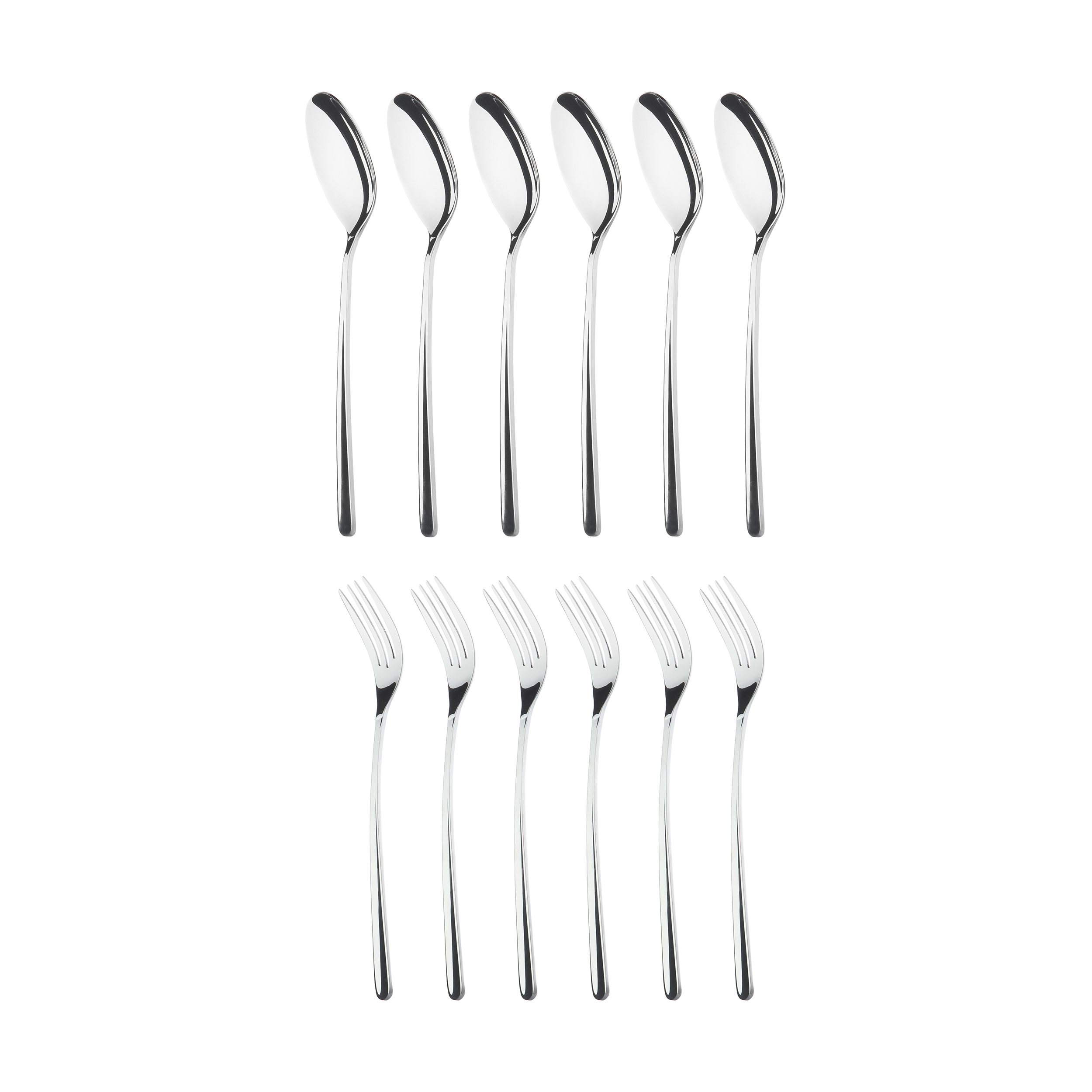 قاشق و چنگال 12 پارچه ام جی اس مدل DF005