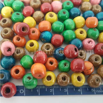 مهره چوبی رنگی سایز 10