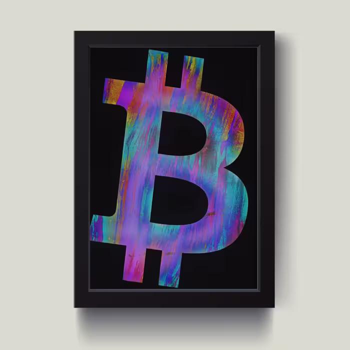 تابلو مدل دکوراتیو Bitcoin کدS1636-b