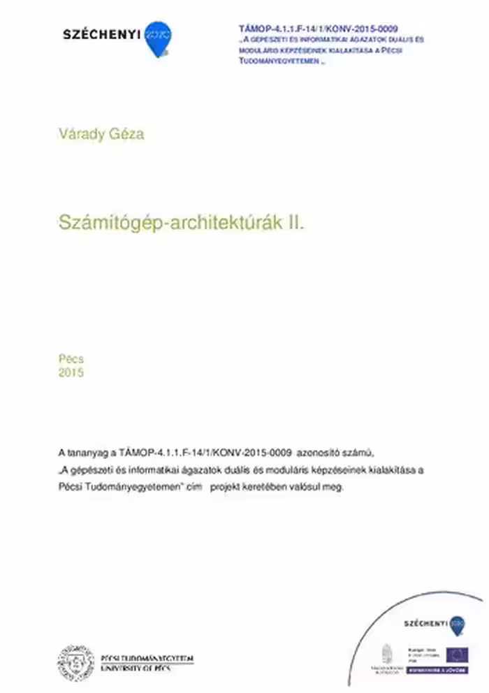 خرید و دانلود نسخه کامل کتاب Számítógép-architektúrák II.