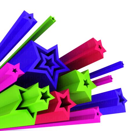 خرید و دانلود عکس Abstract ستاره های دنباله دار رنگی | پیک فاکس | Pic Fox