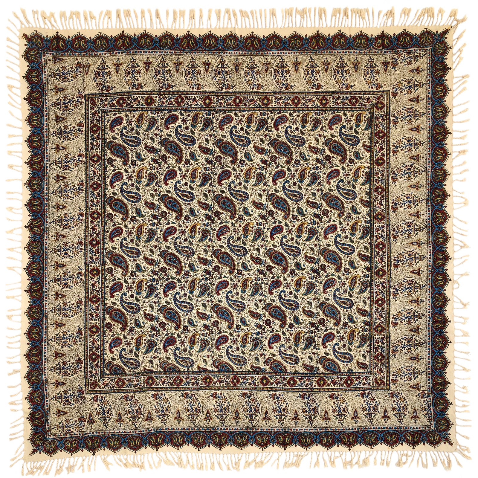 رومیزی قلمكار ممتاز اصفهان طرح بته جقه مدل G157