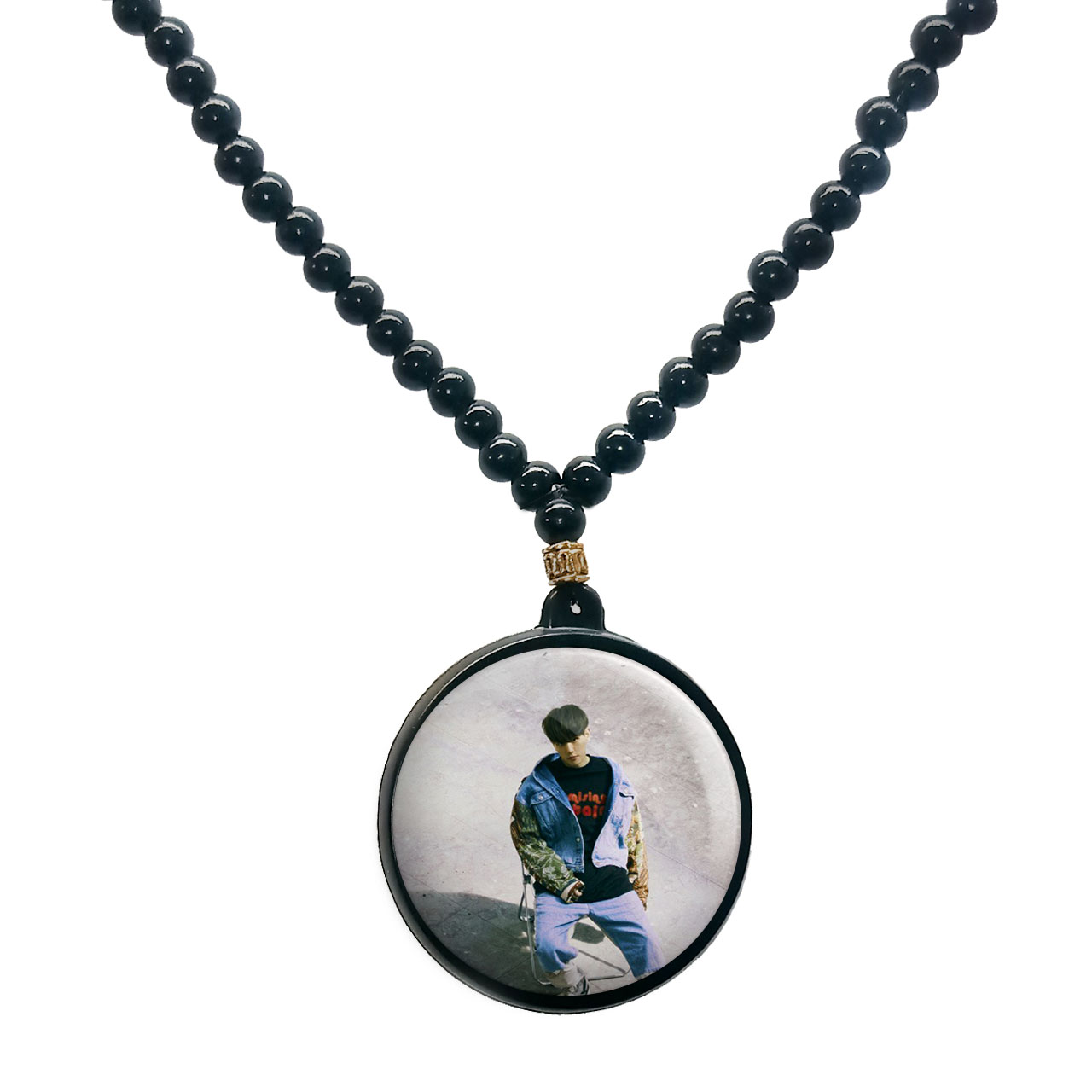 گردنبند پرمانه طرح exo کد pmd.13846 مدل دو طرفه