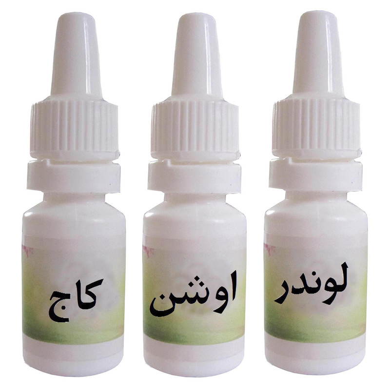 اسانس شمع مدل اوشن و کاج و لوندر حجم 10 میلی لیتر بسته 3 عددی