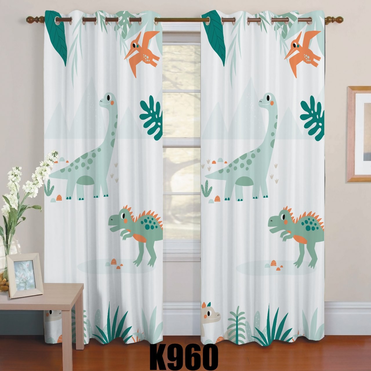 رو تختی یک نفره سه بعدی طرح دایناسور 