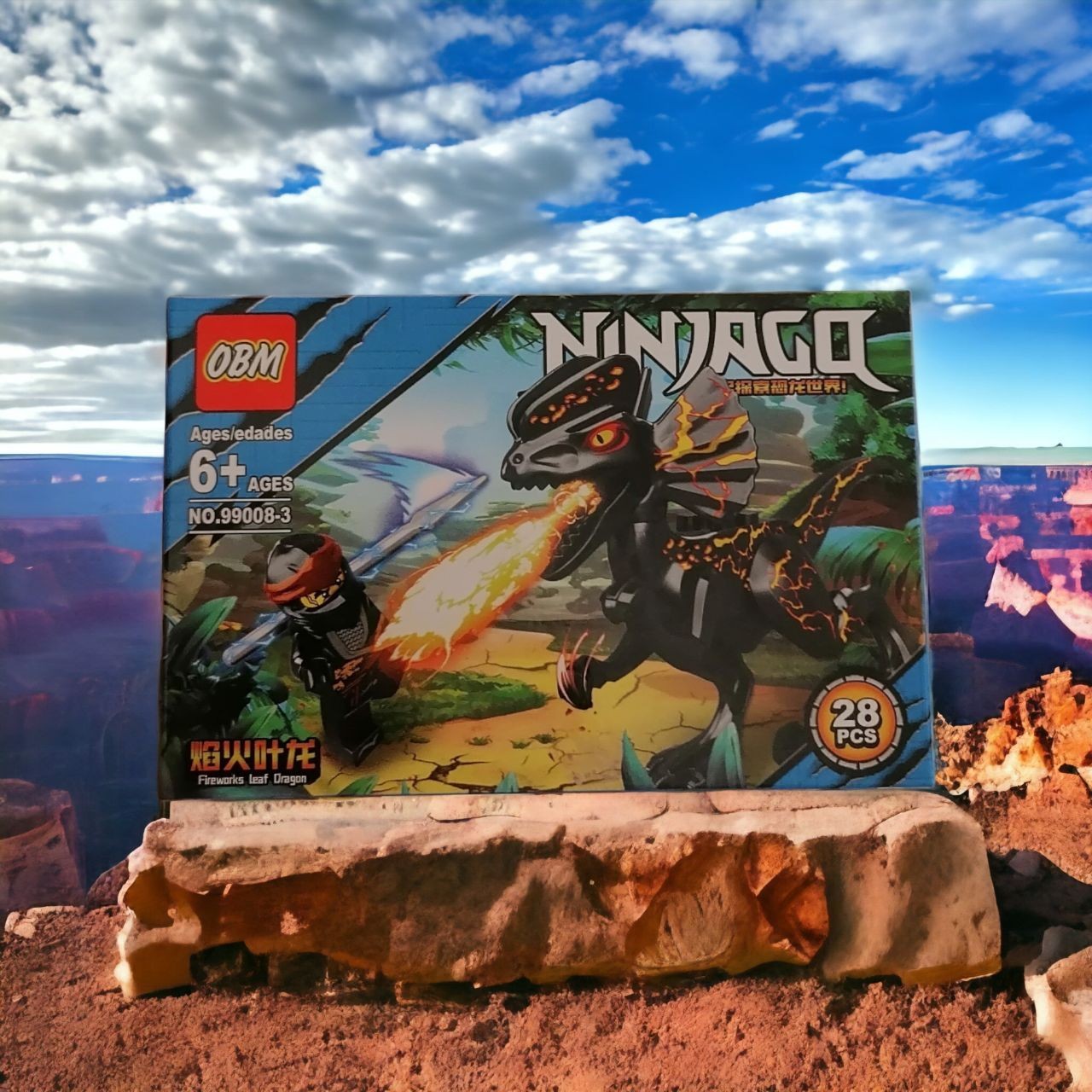 لگو پک دوتایی دایناسور و نینجای مشکی
