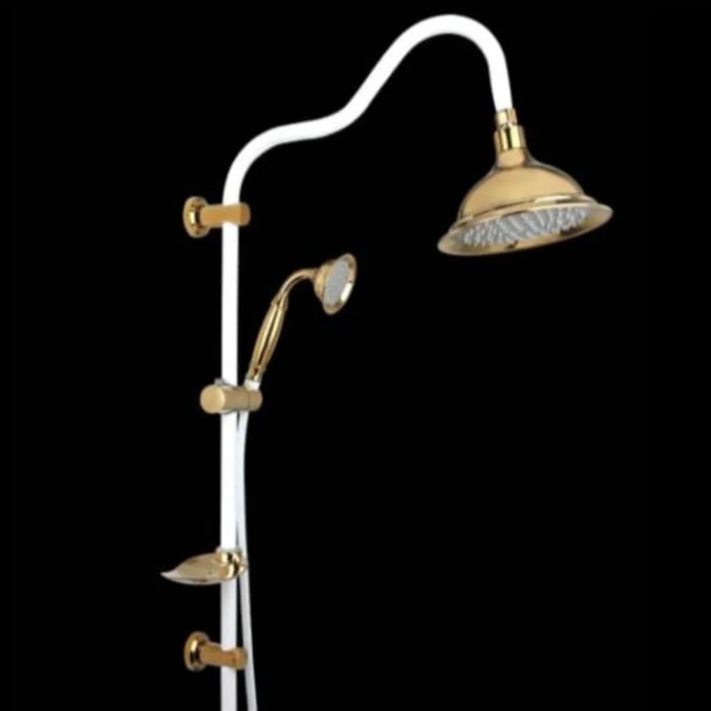 علم دوش شیپوری سفید طلایی ارسال تمام کشور هزینه ارسال با مشتری