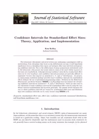 خرید و دانلود نسخه کامل کتاب Confidence Intervals for Standardized Effect Sizes: Theory, Application, and Implementation   Code