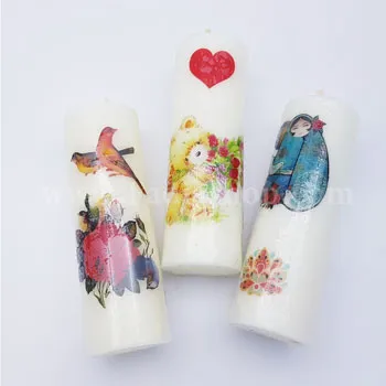 شمع استوانه طرح دار