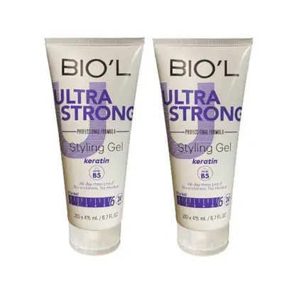 ژل حالت دهنده مو بیول مدل ULTRA STRONG حجم 200 میلی لیتر بسته دو عددی
