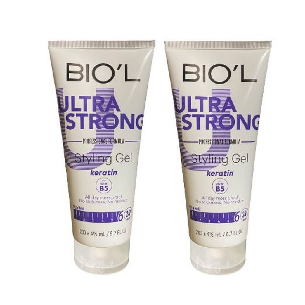 ژل حالت دهنده مو بیول مدل ULTRA STRONG حجم 200 میلی لیتر بسته دو عددی