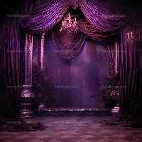 بک دراپ عکاسی داماد و عروس بنفش | گرافیک با طعم تربچه