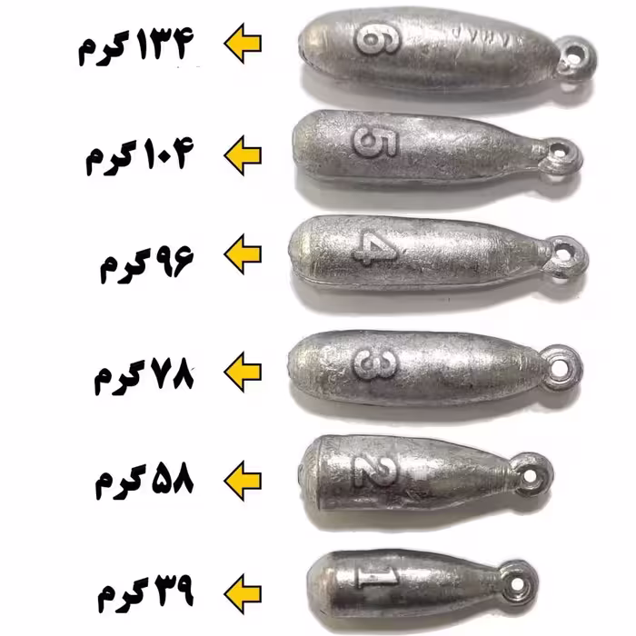 سرب (وزنه)ماهیگیری مدل AS463 ضد رسوب سایز 6