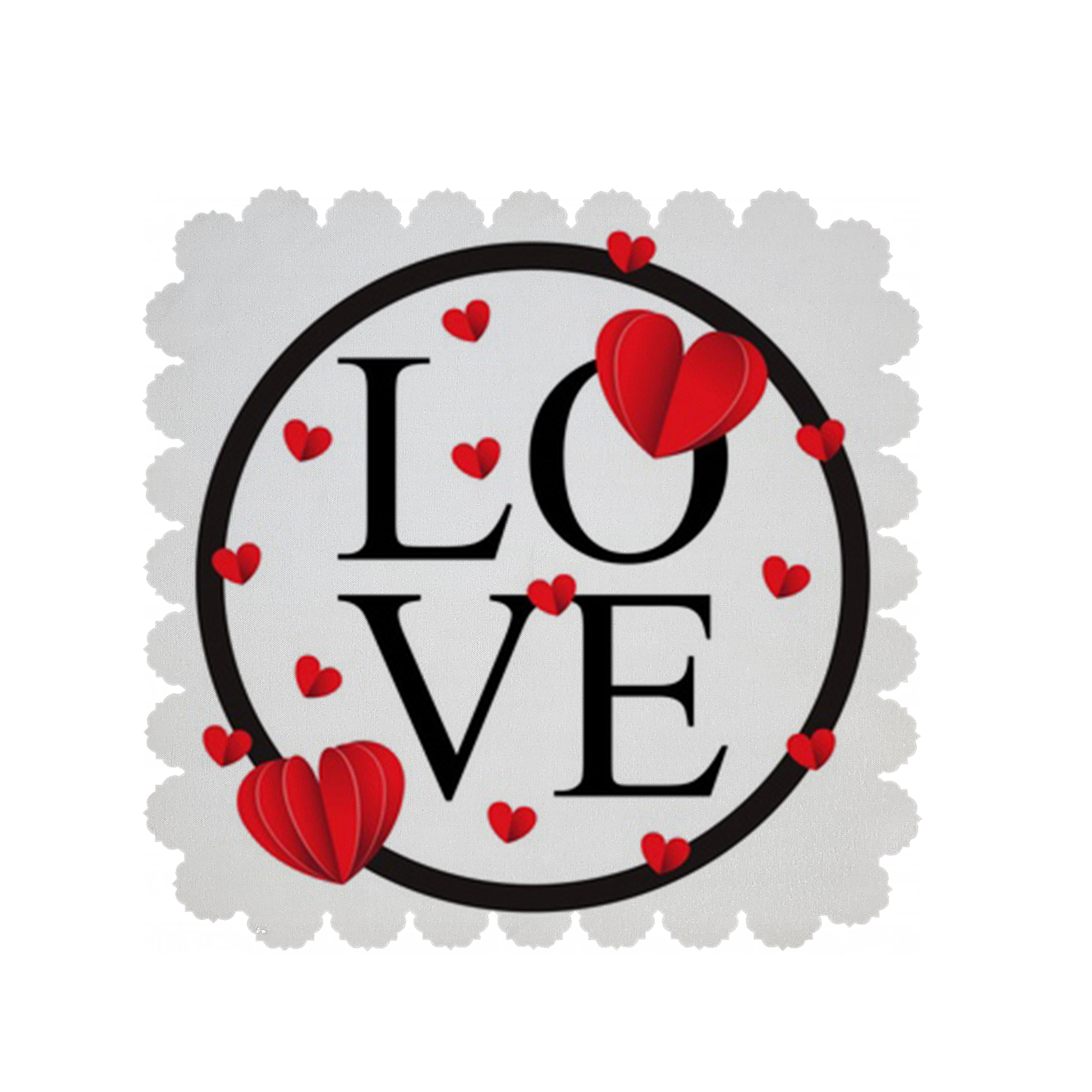 رومیزی طرح قلب کد 8191B