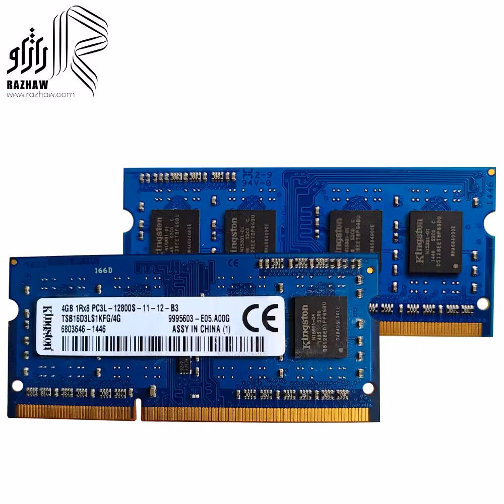 رم 4 گیگ ddr3l لپ تاپ 12800/1600mhz برند کینگستون CL9 مدل TSB16D3L