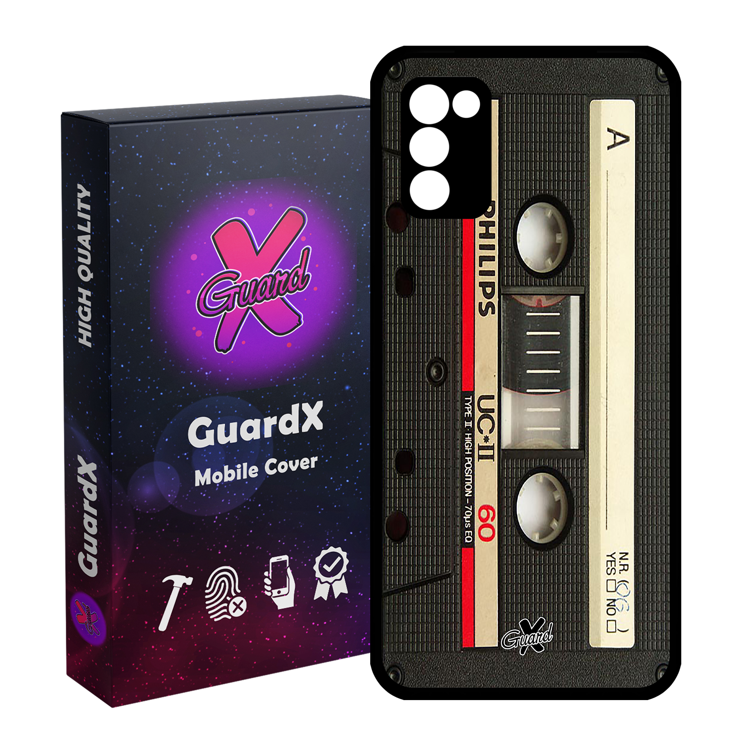 کاور گارد ایکس طرح Cassette مدل Glass10063 مناسب برای گوشی موبایل سامسونگ Galaxy A02s / M02s