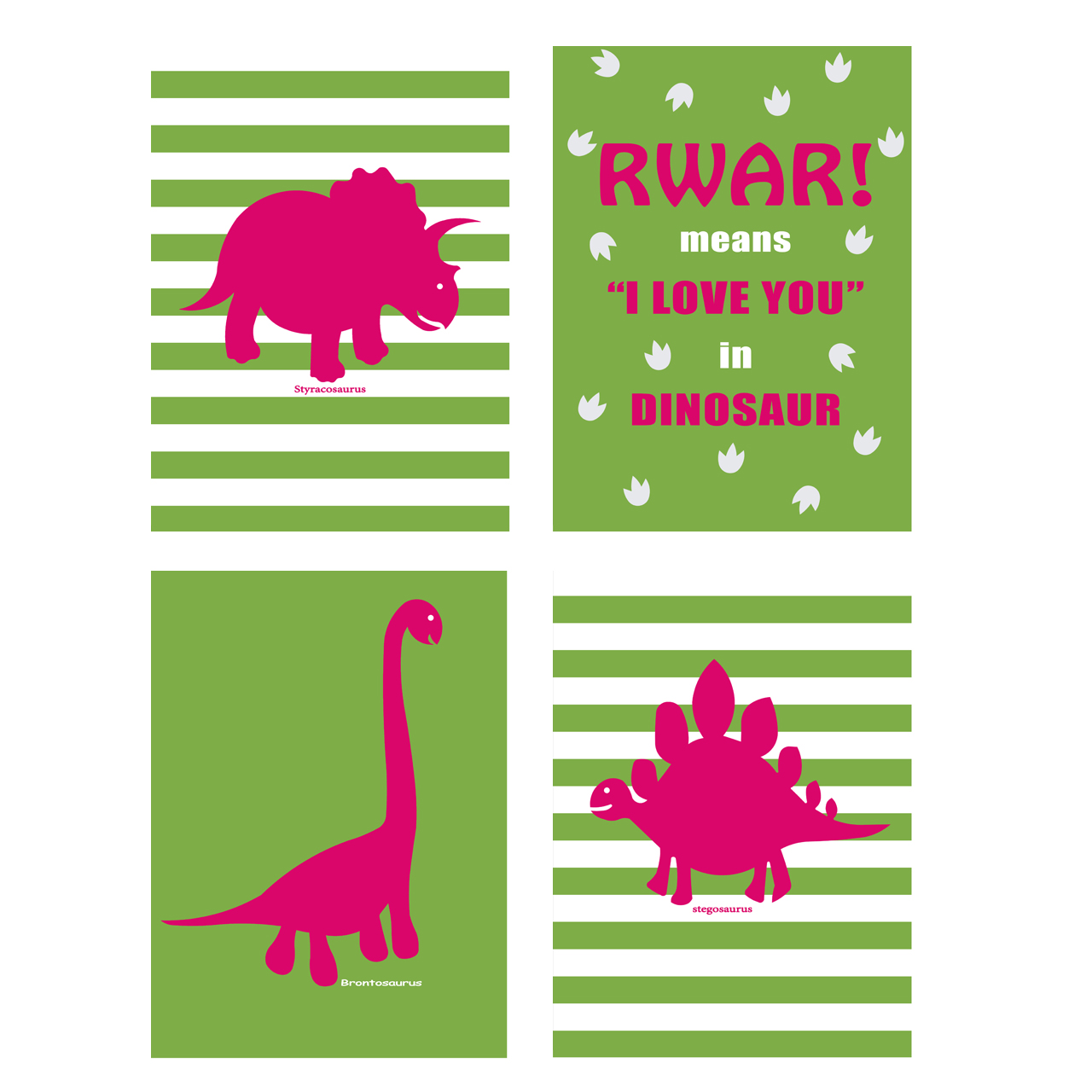 تابلو شاسی طرح کودک دایناسور کد 02DPM مجموعه 4 عددی 