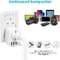 آداپتور برق با 4 پورت USB نوع A و C برند Vintar