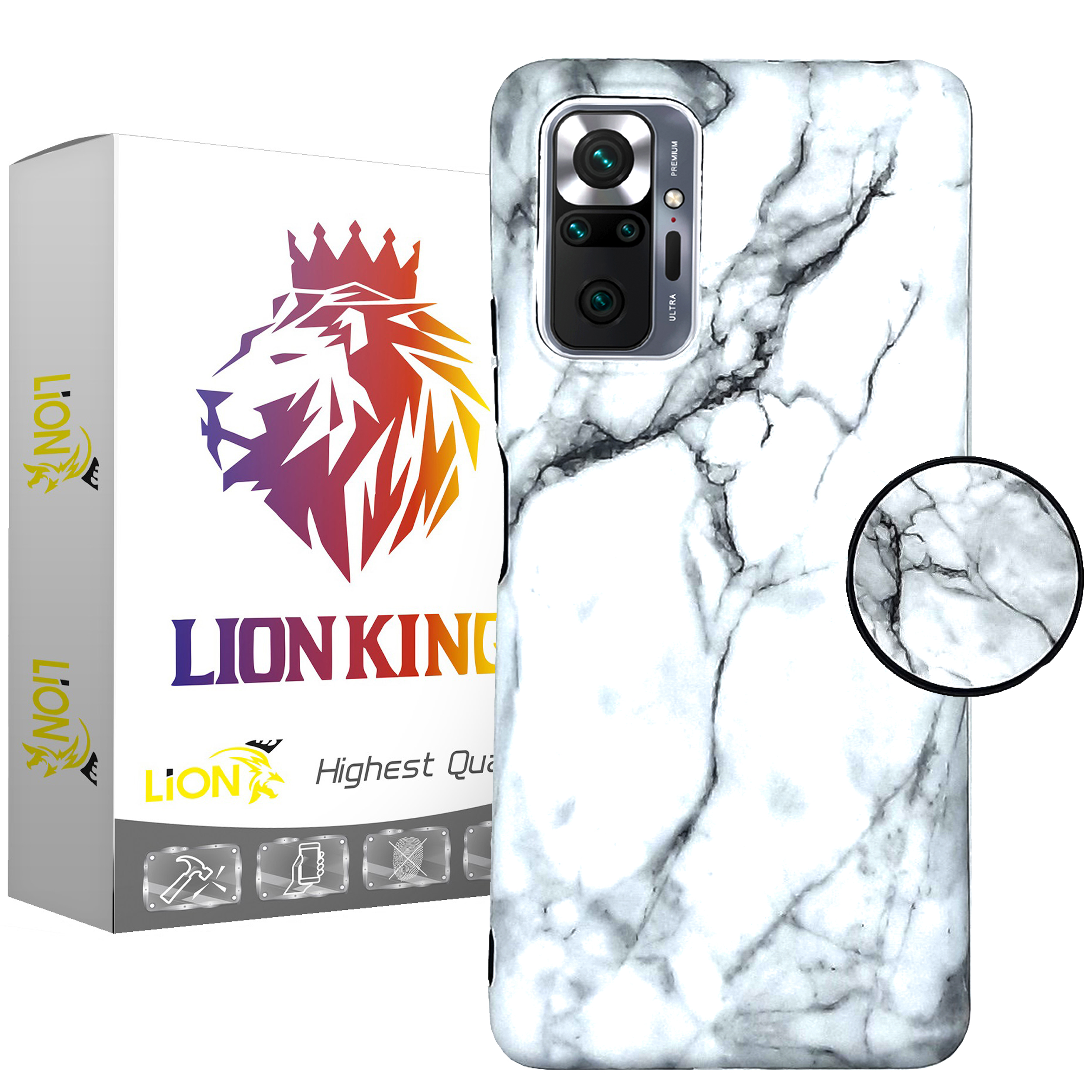  کاور لاین کینگ مدل stone مناسب برای گوشی موبایل شیائومی Redmi Note 10 Pro / Note 10 Pro Max به همراه پایه نگهدارنده