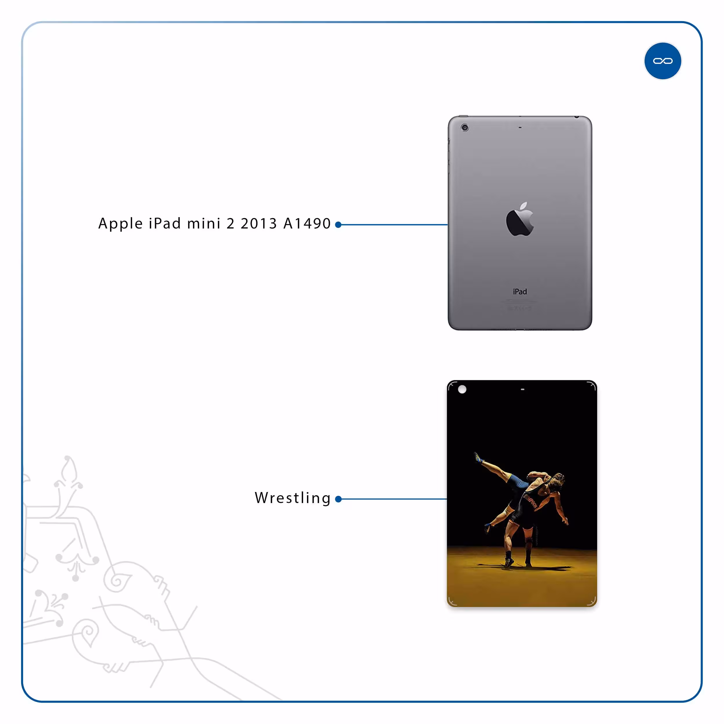 برچسب پوششی ماهوت مدل Wrestling مناسب برای تبلت اپل iPad mini 2 2013 A1490