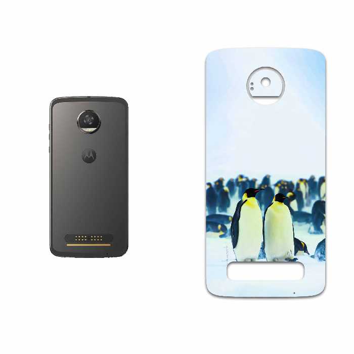 برچسب پوششی ماهوت مدل Penguin مناسب برای گوشی موبایل موتورولا Moto Z Play