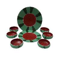 ست ظروف پذیرایی 8 پارچه سفالی مدل یلدا کد 0008