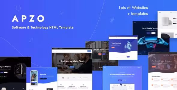 دانلود قالب HTML اپلیکیشن و نرم افزار Apzo