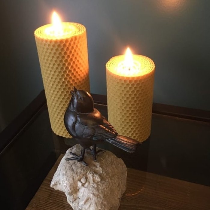 پک دوتایی موم شمع درارتفاع18و9