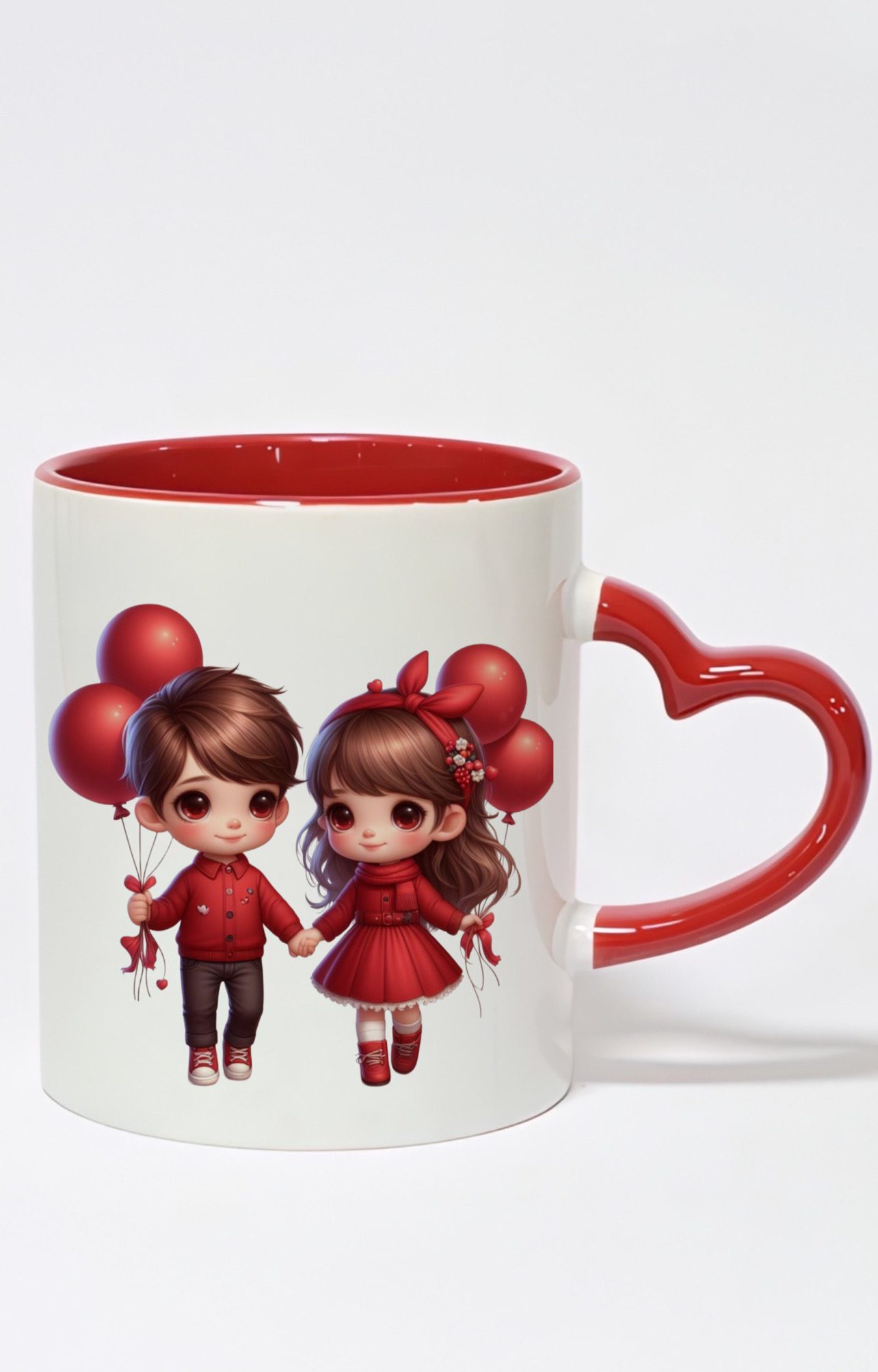 ماگ دسته قلبی رنگی طرح ولنتاین کد 10679